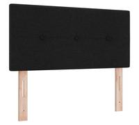 vidaXL Cabecero Tapizado Negro Contemporáneo con Altura Ajustable | Acabado de Diseño Elegante Fácil Montaje Muebles de Dormitorio para Adultos Camas Decoración del Hogar Acolchado Montado en la Pare