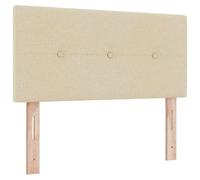 vidaXL Cabecero Tapizado Rectangular en Crema Altura Ajustable Montaje en la Pared Diseño Elegante Terciopelo con Patas de Madera Natural Ideal para Decoración del Dormitorio Cabeceros Modernos
