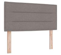 vidaXL Cabecero Tapizado Taupe | Diseño Bajo Moderno | Altura Ajustable | Tela Suave y Materiales Resistentes | Instalación Montada en la Pared Incluida | Muebles Decorativos
