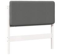 vidaXL Cabecero tapizado y Gris Claro 75 cm Madera de Pino Macizo, Diseño de Dormitorio Moderno, cabecero Rectangular de Pino, Acento Minimalista, Mueble Elegante y Duradero