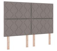 vidaXL Cabecero Taupe con diseño de Bloques de Diamante de Tela de 140 cm, montado en la Pared. Muebles de Dormitorio Elegantes, cabeceros Modernos. Hecho de poliéster, es un Accesorio Interior compa