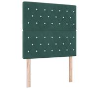 vidaXL Cabecero Verde Oscuro en Terciopelo con Botones de Cristal, Acolchado, 100 cm de Altura Ajustable. Muebles Modernos para Dormitorio, Decoración de Pared, Diseño Montado en la Pared, Cojín Sty