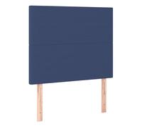 vidaXL Cabecero de Cama de Tela Azul 90x5x118/128 cm