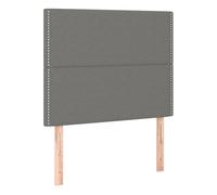 vidaXL Cabecero Dormitorio Cabezal Estructura Cama Tapizado Adorno Decoración Habitación Casa Hogar Tela Gris Oscuro 90x5x118/128 cm