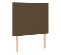 vidaXL 2X Cabeceros Cama Cabezal Dormitorio Estructura Habitación Mobiliario Muebles Decoración Adorno de Tela Marrón Oscuro 80x5x78/88 cm