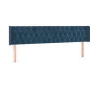 Vidaxl cabeceros 2 unidades de terciopelo azul oscuro 100x7x78/88 cm