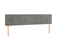 Vidaxl cabeceros 2 unidades de terciopelo gris claro 80x5x78/88 cm