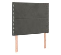 vidaXL Cabecero dDormitorio Cabezal Estructura Cama Tapizado Adorno Decoración Habitación Casa Hogar Terciopelo Gris Oscuro 90x5x118/128 cm