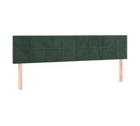 vidaXL Cabeceros de cama tapizados Pack de 2 – Terciopelo verde oscuro, antimancha 80x5x78/88 cm