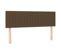 Vidaxl cabeceros 2 unidades tela marrón oscuro 72x5x78/88 cm