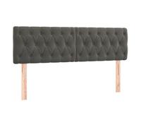 Vidaxl cabeceros 2 unidades terciopelo gris oscuro 72x7x78/88 cm