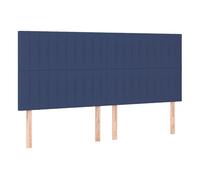 Vidaxl cabeceros 4 unidades de tela azul 100x5x78/88 cm