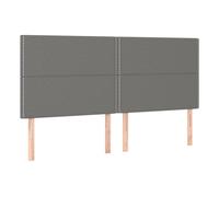 Vidaxl cabeceros 4 unidades de tela gris oscuro 90x5x78/88 cm