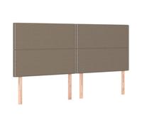 Vidaxl cabeceros 4 unidades de tela gris taupe 100x5x78/88 cm