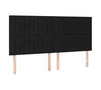 Vidaxl cabeceros 4 unidades de tela negro 100x5x78/88 cm