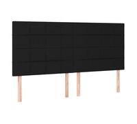 Vidaxl cabeceros 4 unidades de tela negro 90x5x78/88 cm