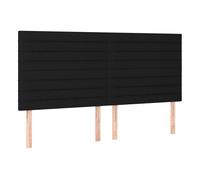 Vidaxl cabeceros 4 unidades de tela negro 90x5x78/88 cm