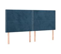 Vidaxl cabeceros 4 unidades de terciopelo azul oscuro 80x5x78/88 cm