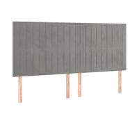 Vidaxl cabeceros 4 unidades de terciopelo gris claro 80x5x78/88 cm