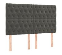 Vidaxl cabeceros 4 unidades de terciopelo gris oscuro 80x7x78/88 cm