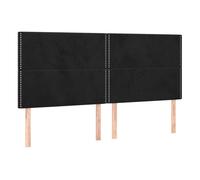 Vidaxl cabeceros 4 unidades de terciopelo negro 80x5x78/88 cm