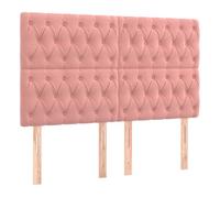Vidaxl cabeceros 4 unidades de terciopelo rosa 80x7x78/88 cm