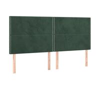 Vidaxl cabeceros 4 unidades de terciopelo verde oscuro 100x5x78/88 cm