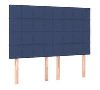 Vidaxl cabeceros 4 unidades tela azul 72x5x78/88 cm