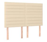 Vidaxl cabeceros 4 unidades tela color crema 72x5x78/88 cm