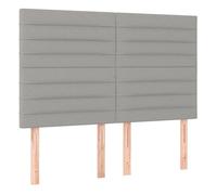Vidaxl cabeceros 4 unidades tela gris claro 72x5x78/88 cm