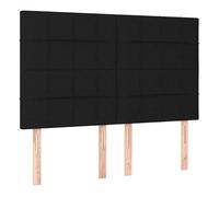 Vidaxl cabeceros 4 unidades tela negro 72x5x78/88 cm
