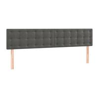vidaXL 2X Cabeceros Dormitorio Cabezal Estructura Cama Tapizado Mueble Adorno Decoración Habitación Casa Hogar Terciopelo Gris Oscuro 90x5x78/88 cm