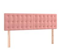 vidaXL Cabeceros Dormitorio Cabezal Estructura Cama Tapizado Mueble Adorno Decoración Habitación Casa Hogar Terciopelo Rosa 144x5x78/88 cm