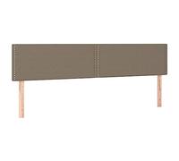 vidaXL Cabeceros Tapizado Cama Antimancha Acolchado Cubierto Protector Elástico Prueba Polvo Funda Dormitorio de Tela Gris Taupe 180x5x78/88 cm