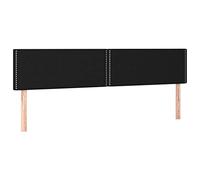 vidaXL Cabeceros Tapizado Cama Antimancha Acolchado Cubierto Protector Elástico Prueba Polvo Funda Dormitorio de Tela Negro 160x5x78/88 cm