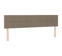 vidaXL Cabeceros Tapizado Cama Dormitorio Antimancha Acolchado Cubierto Protector Elástico Prueba Polvo Funda Tela Gris Taupe 160x5x78/88 cm