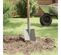 vidaXL Cabeza de pala plateada 43 x 17 cm, acero recubierto de polvo, moderno, duradero, herramientas de jardín, pala versátil para excavar nieve y limpiar la intemperie, pala exterior