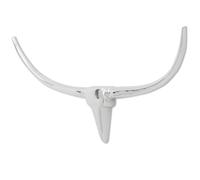 vidaXL Cabeza de Toro de Material Aluminio Decorativa para Pared 100 cm Plateado