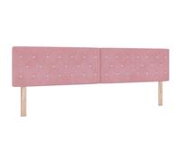 vidaXL Cabezal Botones de Cristal Acolchado Rosa de 200 cm en Terciopelo