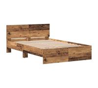 vidaXL Cabezal de Cama Rústico de en Madera Vieja, 120 x 190 cm, Diseño Montado en la Pared, Patas de Madera Ingeniadas, Sencillo y Elegante, para Uso Interior, Montaje Necesita 2 Personas, Se Requi