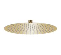 vidaXL Cabezal de Ducha Redondo Efecto Lluvia Cuarto de Baño Accesorio Rociador Boquillas Giratoria Área Amplia Acero INOX Dorado 30 cm
