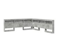 vidaXL Cabezal de estantería en Gris concreto de 200 cm. Tiene un diseño en Forma de L Que Ahorra Espacio y es Independiente para la habitación. Está Hecho de Madera técnica, es fácil de Limpiar y of