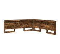 vidaXL Cabezal de Estantería en L de 180 x 200 cm en Madera de Roble Ahumado. Tiene un montón de Espacio para Guardar Cosas, con un diseño Minimalista. Es Independiente, Ahorra Espacio y se Limpia fá