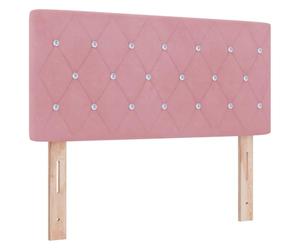 vidaXL Cabezal de Terciopelo Rosa con Botones de Cristal, Altura Ajustable de 100 cm. Mueble Moderno para Decorar el Dormitorio. Diseño montado en la Pared, ¡un cojín Stylish y cómodo!