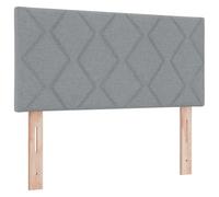 vidaXL Cabezal Diseño Bloques Diamante Gris Claro 100 cm Tela