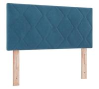 vidaXL Cabezal Diseño de Bloques de Diamante Azul Oscuro 100 cm de Terciopelo