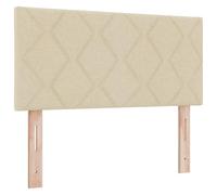 vidaXL Cabezal Diseño de Bloques de Diamante Crema 90 cm Tela
