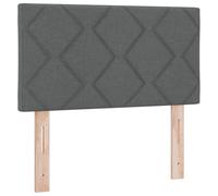 vidaXL Cabezal Diseño de Bloques de Diamante Gris Oscuro 80 cm Tela