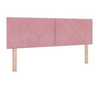 vidaXL Cabezal Diseño de Bloques Diamante Rosa 160 cm Terciopelo