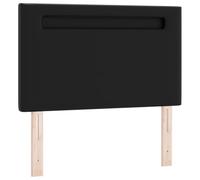 vidaXL Cabezal Diseño Sencillo Negro 90 cm de Cuero Sintético